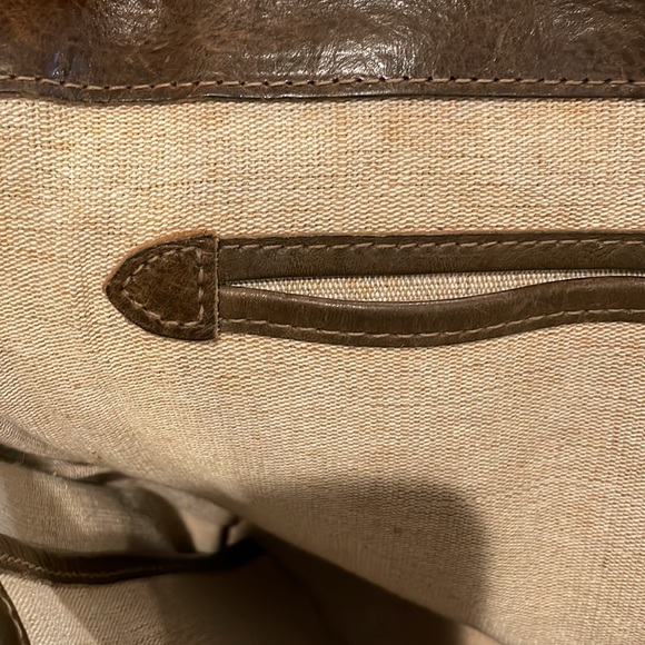 Genten Tosca Leather Brown Tote Shoulder Hand Bag Gently Used - Picture 14 of 14